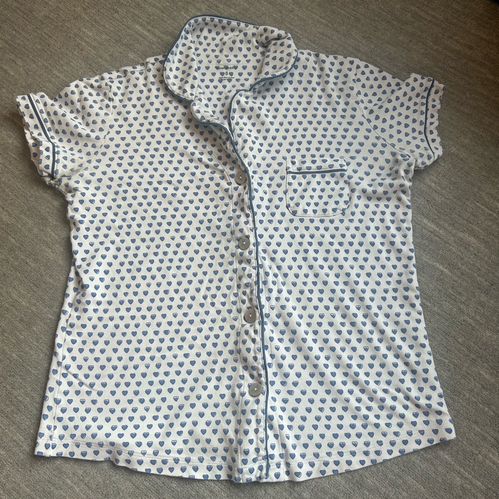 ROLLER RABBIT | blue hearts pj top ONLY